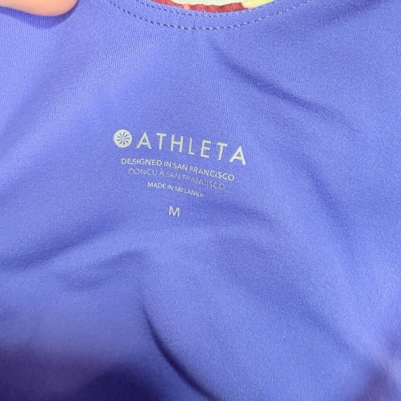 Athleta Floral Conscious Crop Tank Top Racerback Athletic Workout M Athleisure - Picture 5 of 6